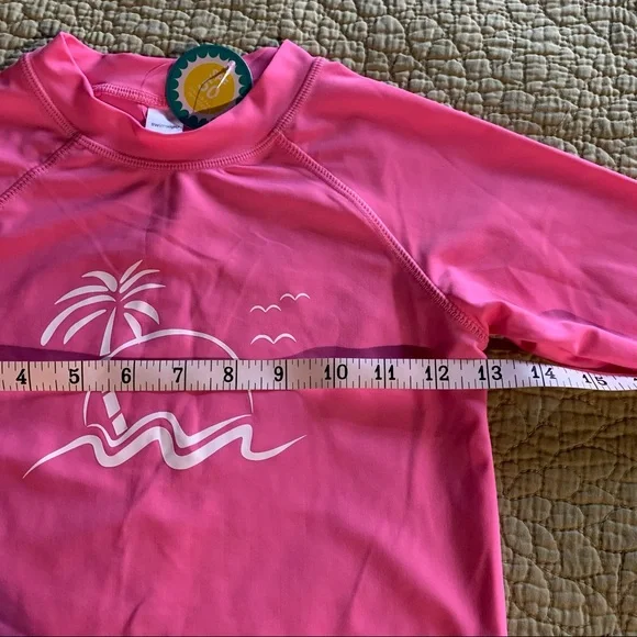 NWT. Kid’s Pink Long Sleeve Rashguard * Size 7/8 - Picture 5 of 8